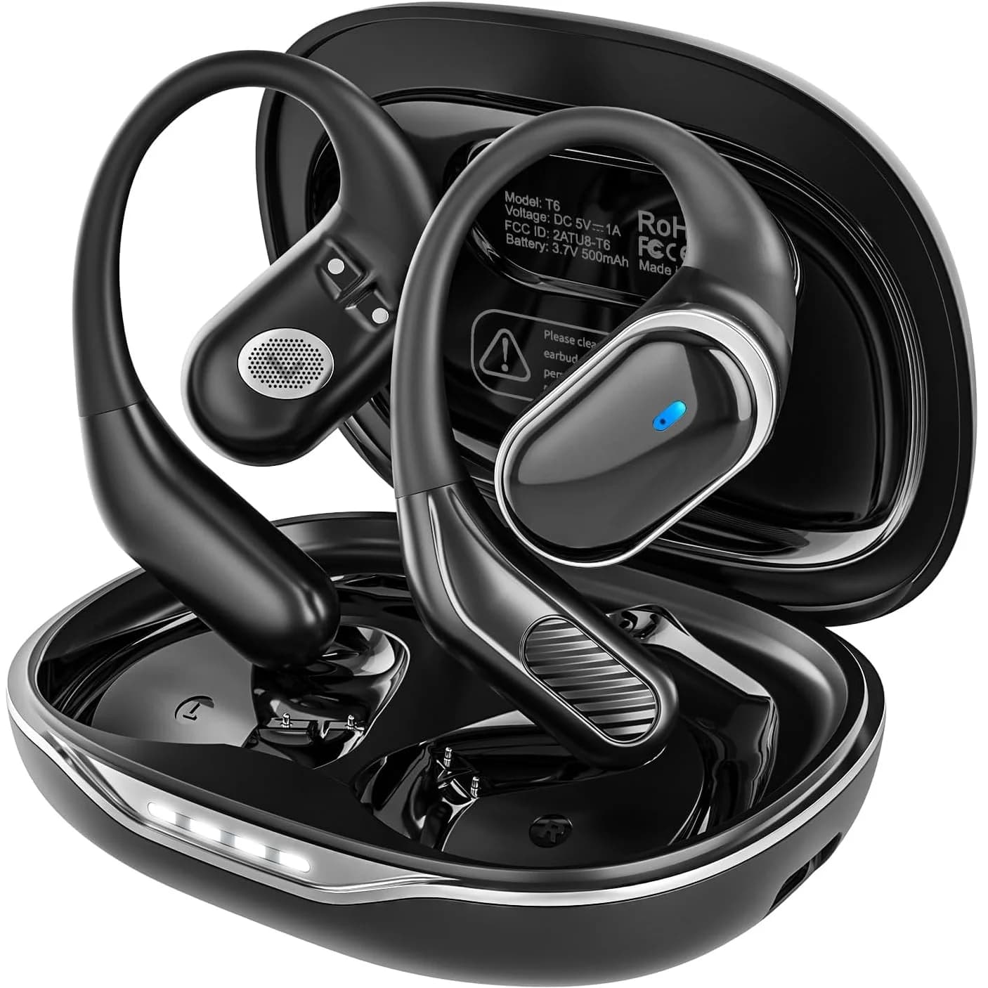 Nuovi Auricolari Open Ear OWS 2025, Cuffie Wireless Bluetooth 5.4, Audio HiFi, Controllo Touch, Auricolari TWS con 60 Ore di Riproduzione