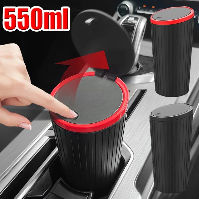 Bidone della spazzatura universale per auto, mini organizer per la polvere, per interni auto, sacchetto della spazzatura, contenitore della spazzatura, scatola di immagazzinaggio, secchiello, accessorio automatico