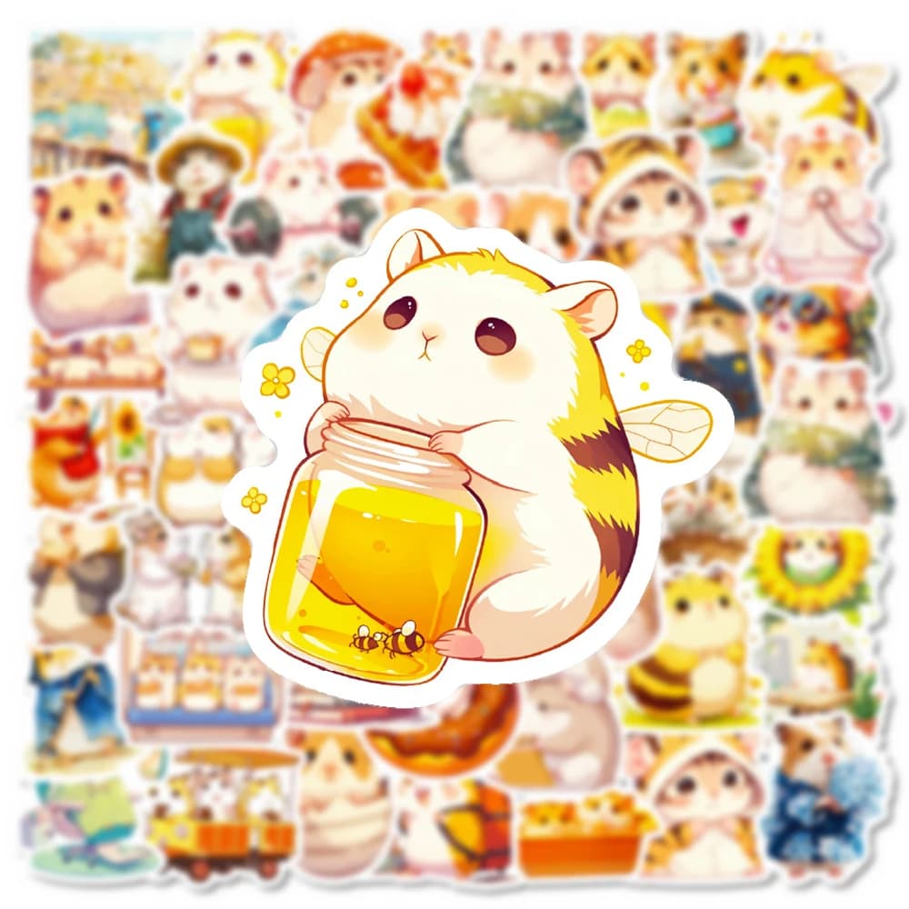 10/30/56pcs Acquerello Animale Criceto Adesivi Simpatico Cartone Animato Decorazione Adesivo FAI DA TE Notebook Telefono Diario Graffiti Decalcomanie per il Regalo