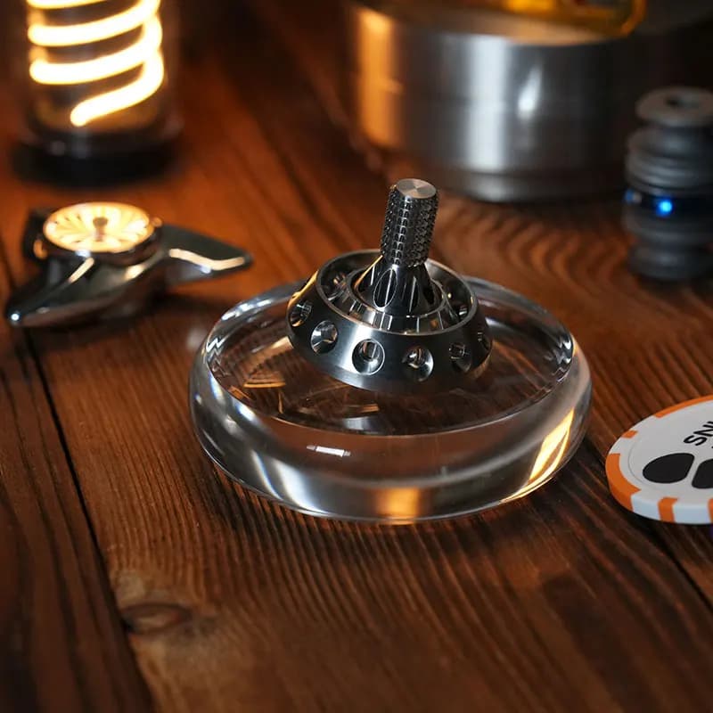 Stainless Steel Thumb Spinner, EDC Fidget Toy with Mythical Beast Knob for Stress Relief and Focus