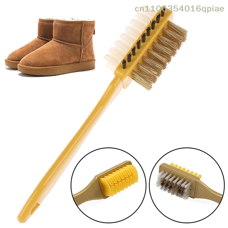 （Summer4）Set di spazzole per la pulizia a 3 lati e gomme abrasive per la pulizia di scarpe e stivali in pelle scamosciata e nabuk