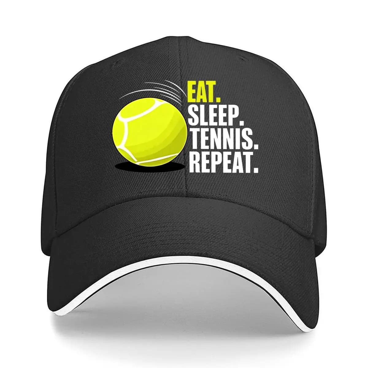 EAT Tennis Ball Graphic Design Sandwich Baseball Cap Outdoor Workouts Sun Hat