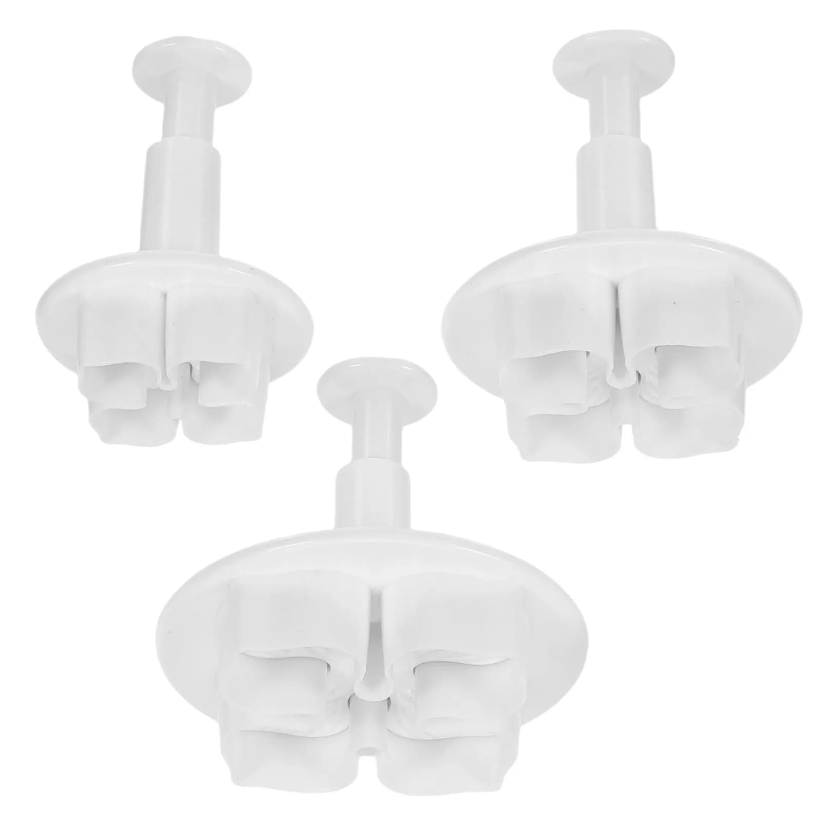3Pcs Hydrangea Sugarcraft Fondant Plunger Cutters Set Different Sizes White Cake Biscuit Moulds Decorating Tools