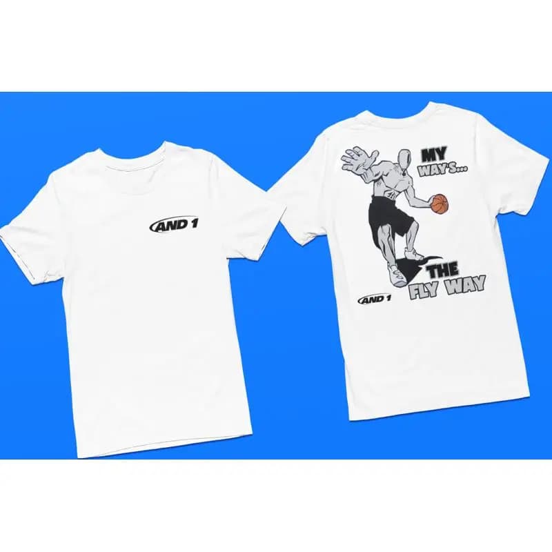 E 1 maglietta My Way's The Fly Way Basketball One Front Back Premium Blend