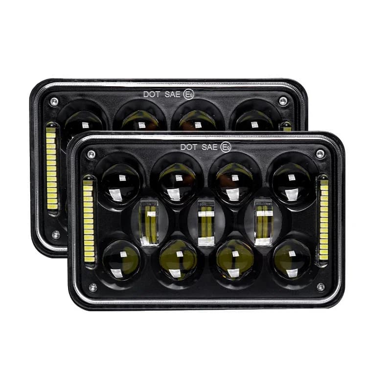 Fari a LED Quadrati 4x6 Aftermarket DRL per Jeep Wrangler Cherokee 2020