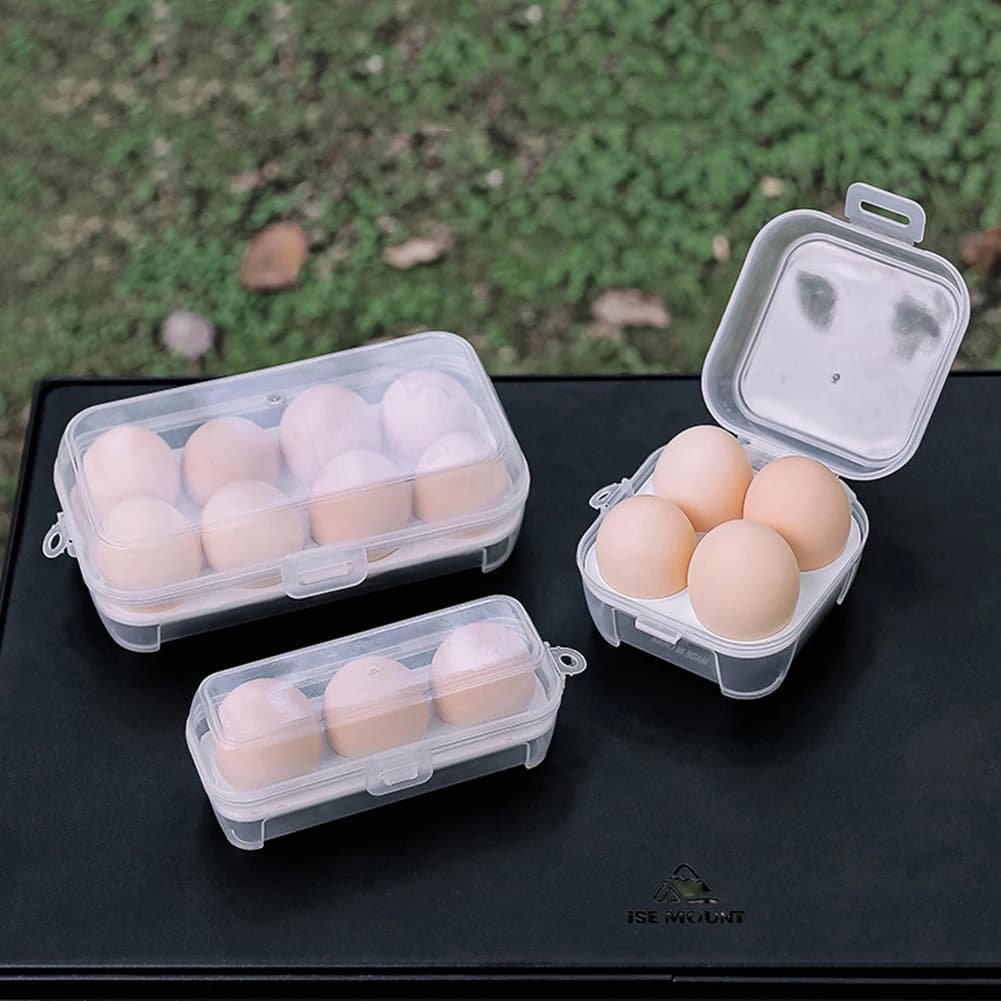 3/4/8 griglie custodia per uova custodia antiurto per uova custodia per contenitori da cucina organizzatore trasparente per Picnic in campeggio all'aperto