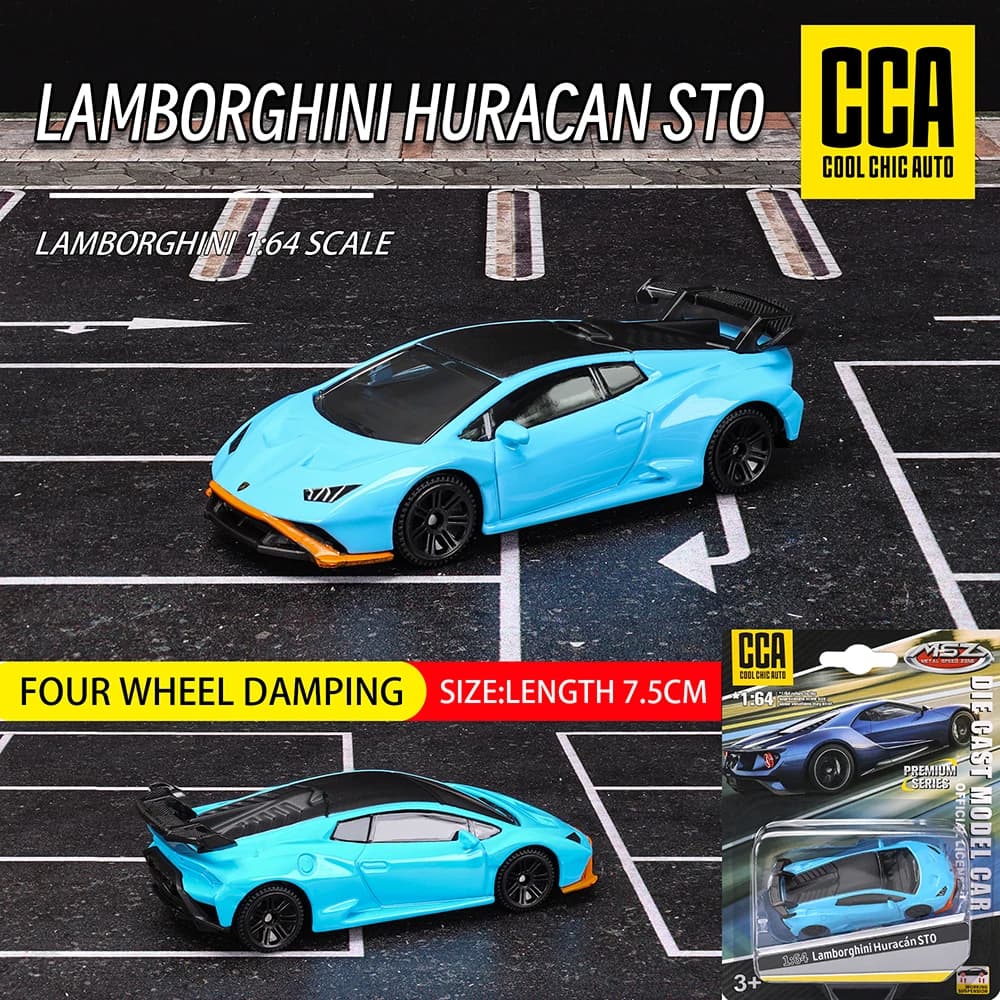 CCA1:64 Lamborghini STO Squisito modello di sospensione Auto d'epoca Modello statico Pressofusione Collezione Regalo Giocattoli