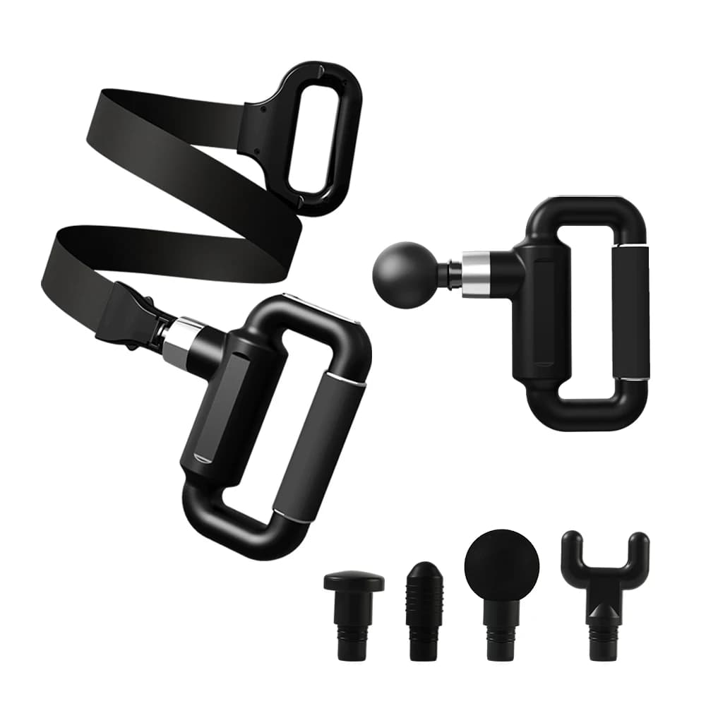 Pistola per Massaggio Profondo con Cintura Regolabile, Massaggiatore a Percussione Portatile per Alleviare Dolori Muscolari e Tensioni, Regalo per Bodybuilder