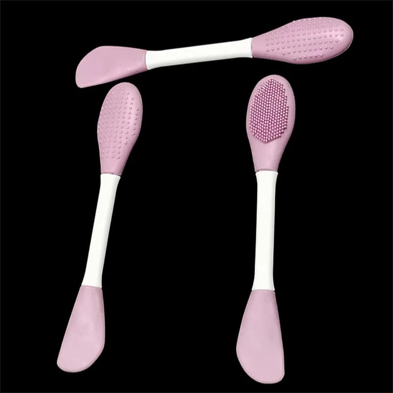 Clean Face Wash Brush Facial Mud Film Apply Homemade Soft Film Tool Special Brush Double Head Silicone Mask Brush Massage