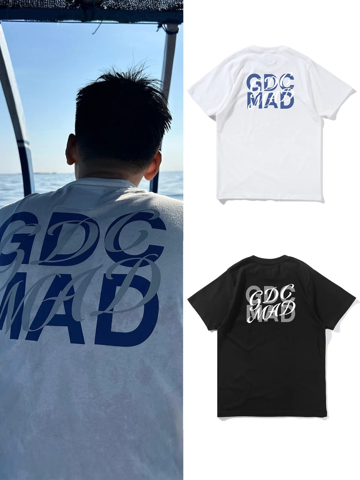Japanese Style MDNS G Collaborative Edition Pure Cotton Short Sleeve round Neck Printed T-Shirt Men's Summer Breathable Comfo...