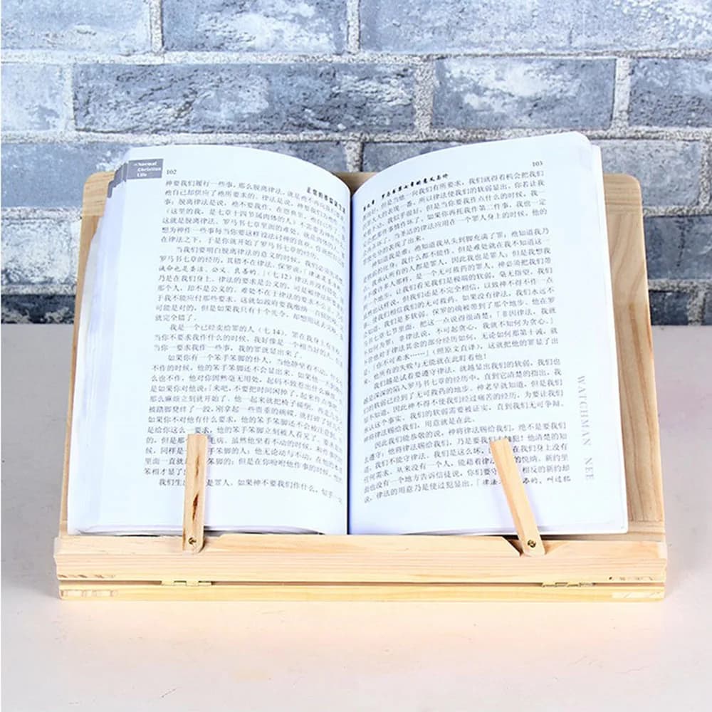 Staffa per libreria con cornice in legno - Staffa per lettura libri Supporto per tablet PC Supporto per leggio da tavolo in legno Cavalletto da disegno