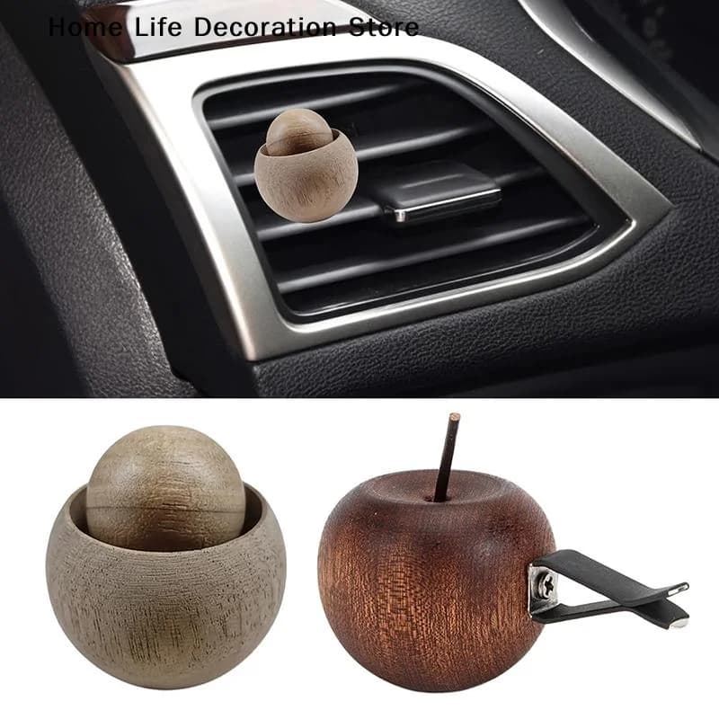 【H】Mini Wooden Fragrance Oil Diffuser Natural Scent Aroma Diffuser For Car Bedroom Living Room Bathroom Air Freshening Accessory