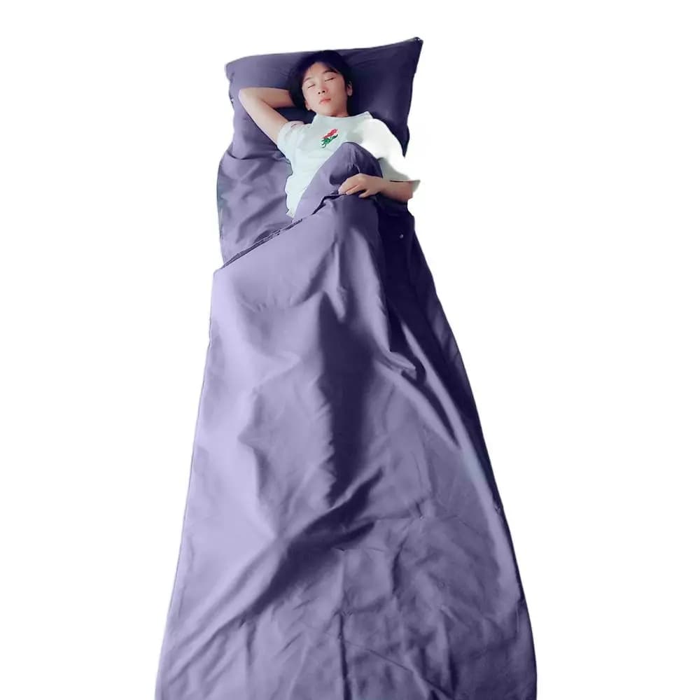 Sacco a Pelo Ultraleggero 75*210cm Pieghevole a Busta in Poliestere Comodo e Pratico