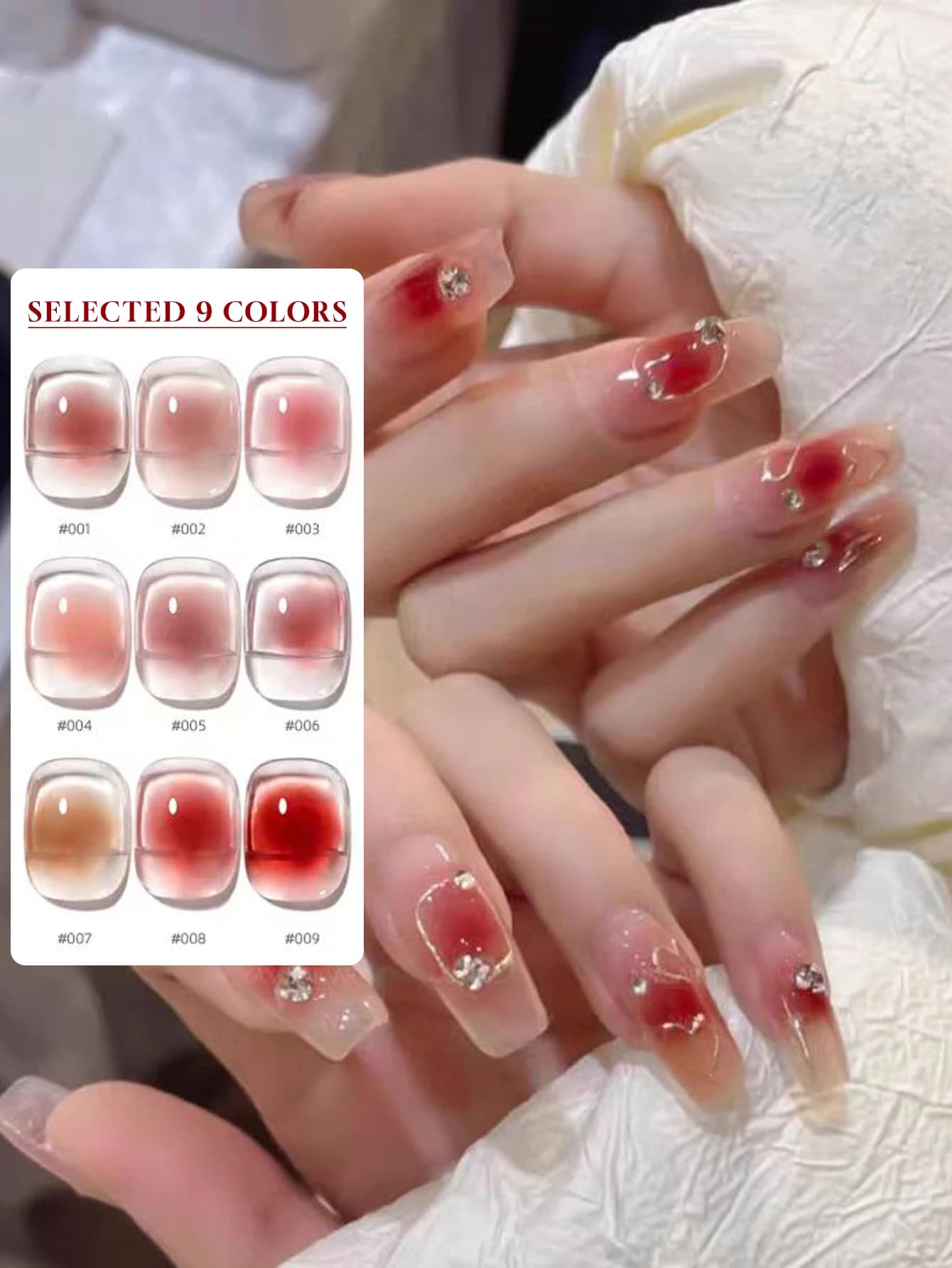 1-9 pz Smalto Gel Effetto Blush 12ml, Gel UV LED Effetto Acqua, Lunga Durata, Non Sfoglia, per Nail Art Donna, Manicure Quotidiana