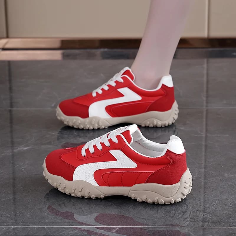 Nuove Scarpe Sportive Casual Bianche da Donna Primavera Estate 2026, Modello Retro A-gan, Suola Morbida Antiscivolo e Resistente all'Usura