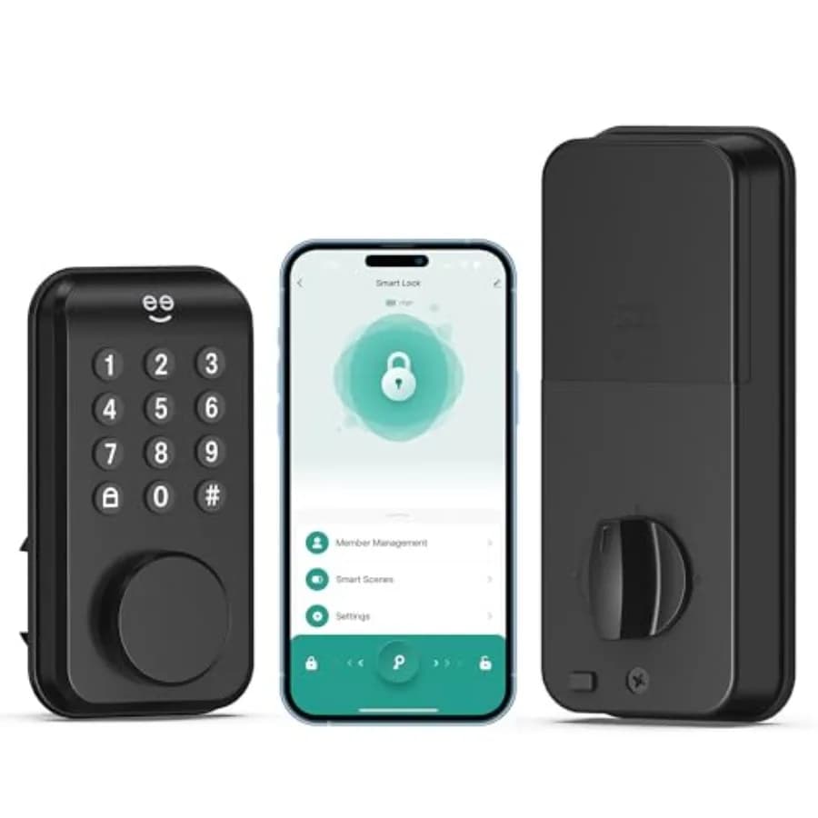 Serratura Elettronica Senza Chiave con Tastierino, Serrature Intelligenti per Porta d'Ingresso, Serratura Elettronica con Tastierino, Blocco Automatico, 2 Chiavi Voi