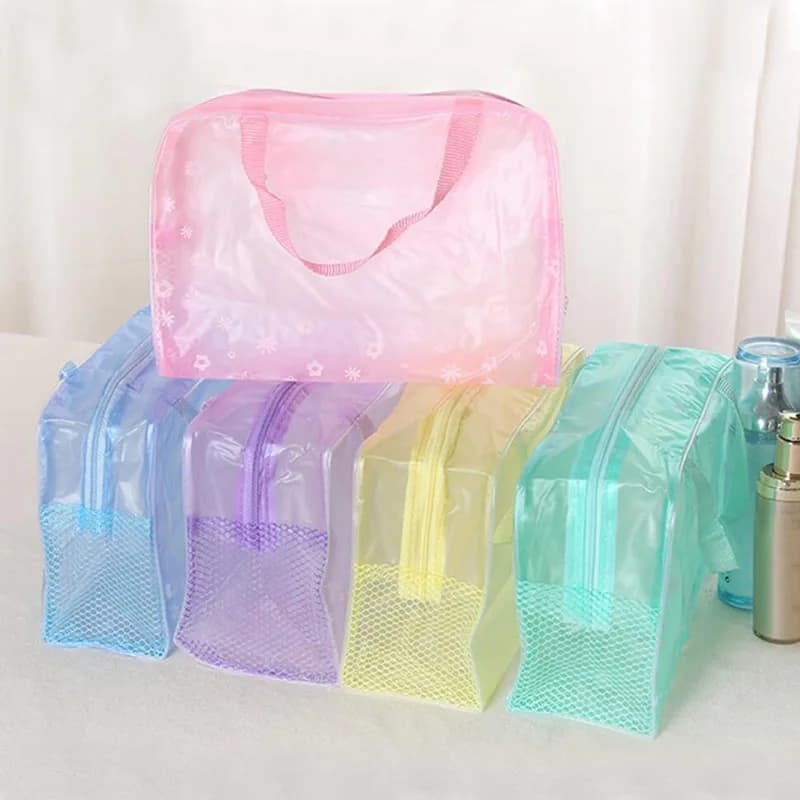 Custodie trasparenti da viaggio in PVC Vestiti Articoli da toeletta Borsa portaoggetti Scatola Bagagli Asciugamano Valigia Custodia con cerniera Borse per cosmetici