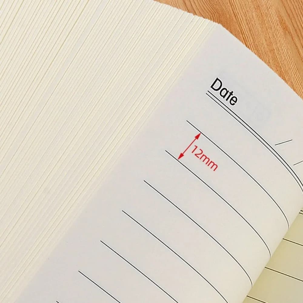 Simple Leather A4 Notebook Thickened Blank Lined Meeting Record Handbook Soft Cover Travelers Journals Agenda Notepad Office