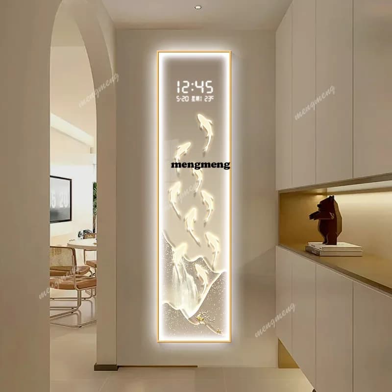 R Night Visibile Data Orologio da parete Temperatura Design premium Orologio da parete estetico Decorazione Ufficio Reloj Murale Soggiorno Decor