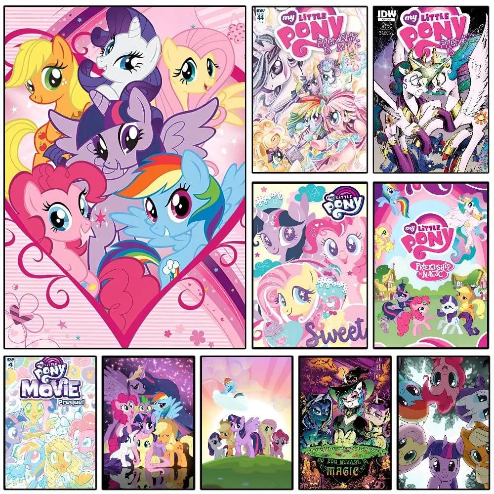 Cartoon M-My L-Little Pony 5D Diamond Painting Cross Stitch Mosaic Kits Home Decoration Wall Stickers DIY Handmade Gift