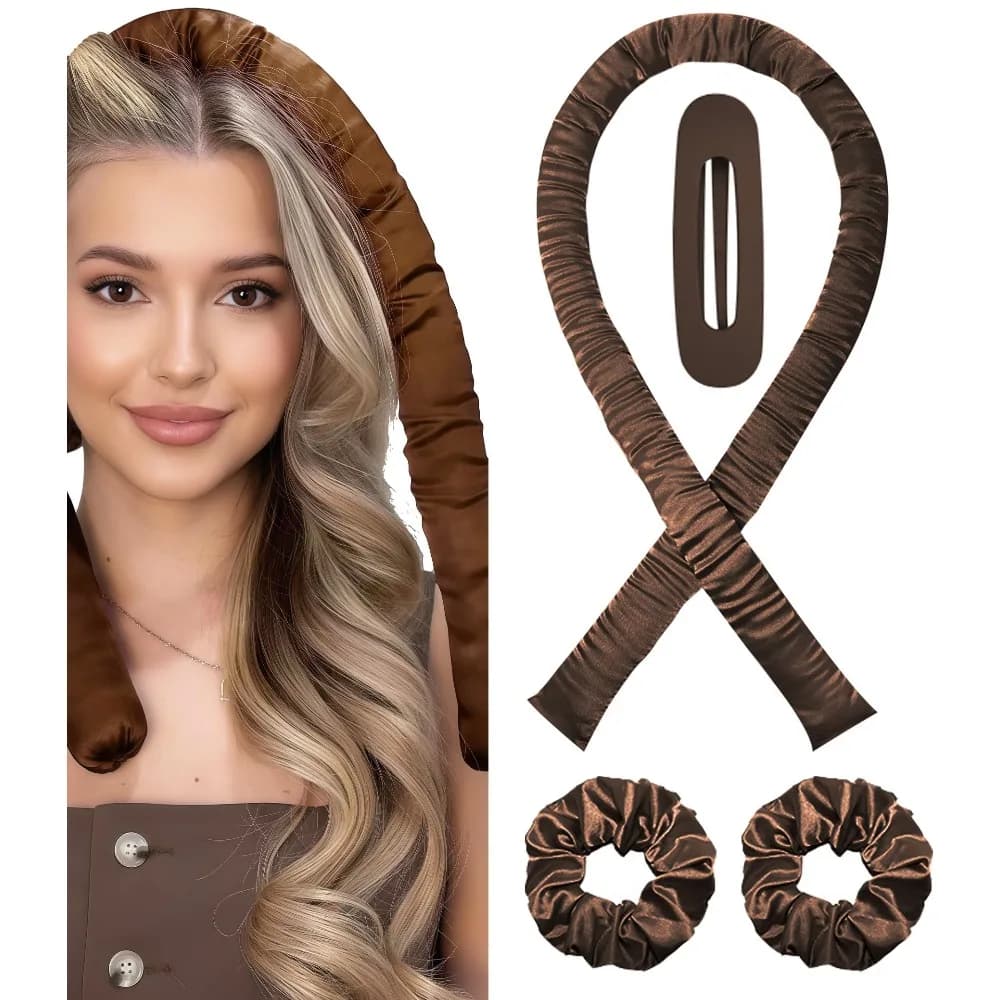Heat-free hair triofer Curling Sleep in soft satin Set of rods for curling without heat Night long hair without heat curling Tools for styling