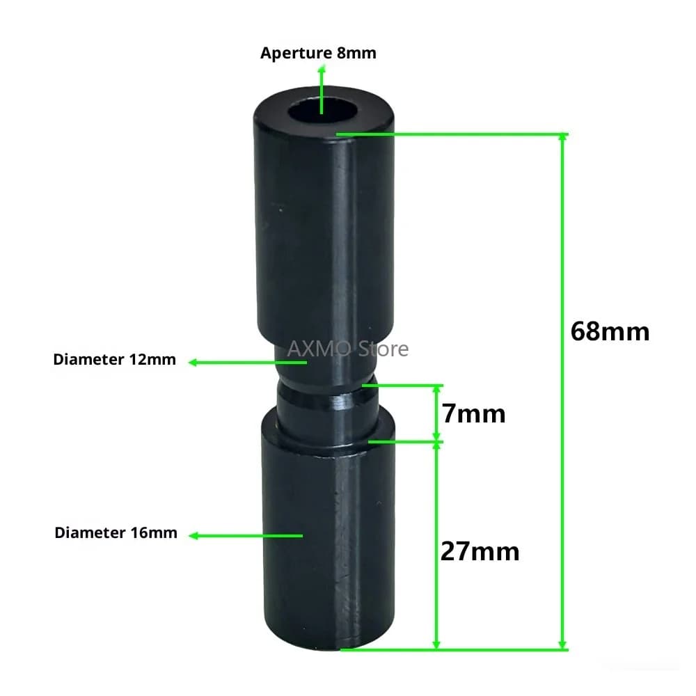 Boccola ammortizzatore posteriore per bicicletta MTB 12mm ID 68mm Lunghezza Manicotto per asse sospensione in alluminio Parte di ricambio Accessori per biciclette