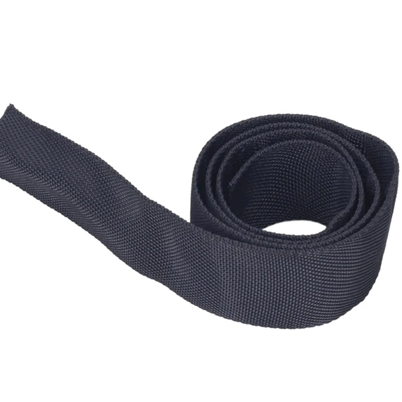 Black Winch Rope Sleeve Protector Nylon Polyester Wear Resistant Heat Guard for Marine Farming