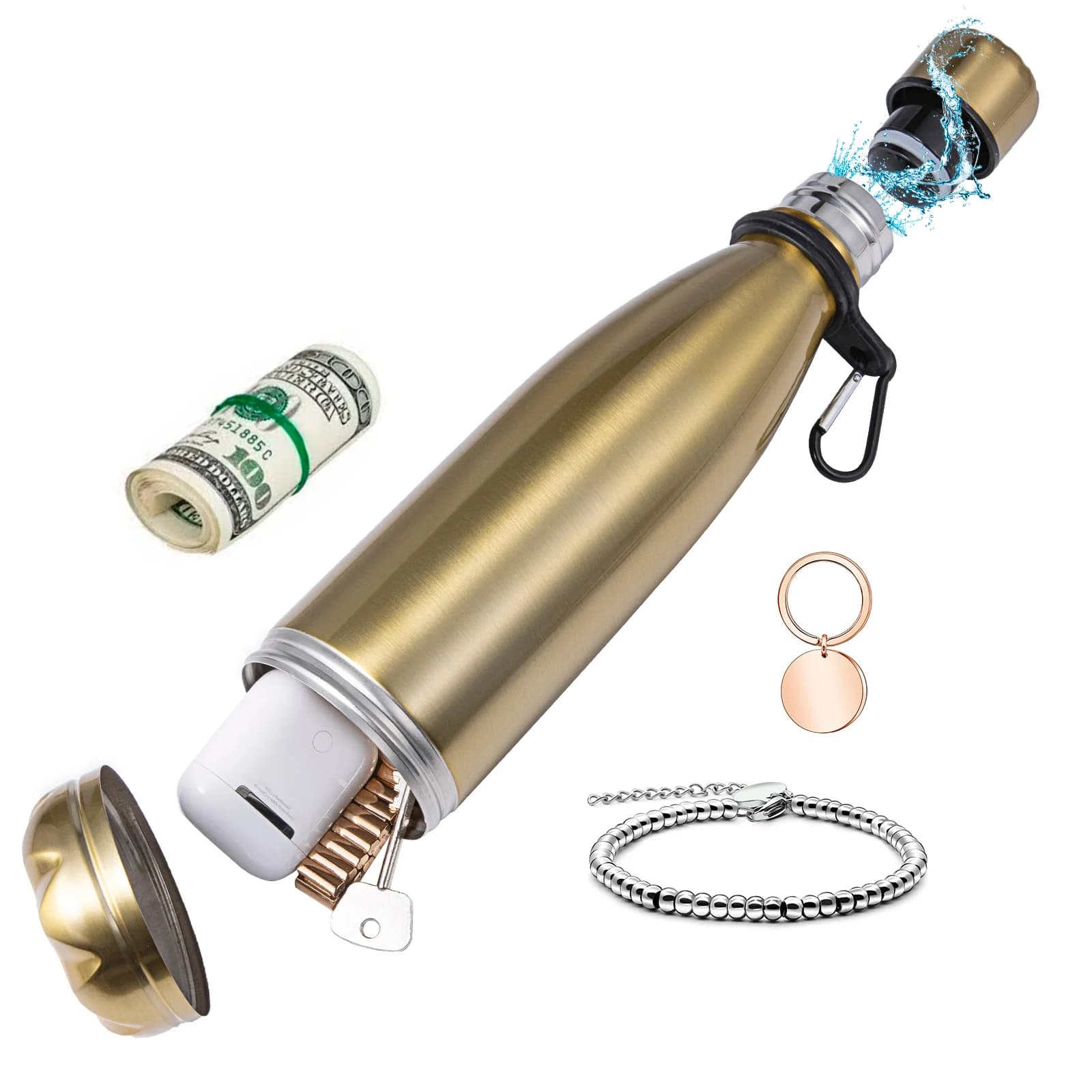 The deviation water bottle can a safe stainless steel glass with a smell-proof bag bottom for food svitore use to store
