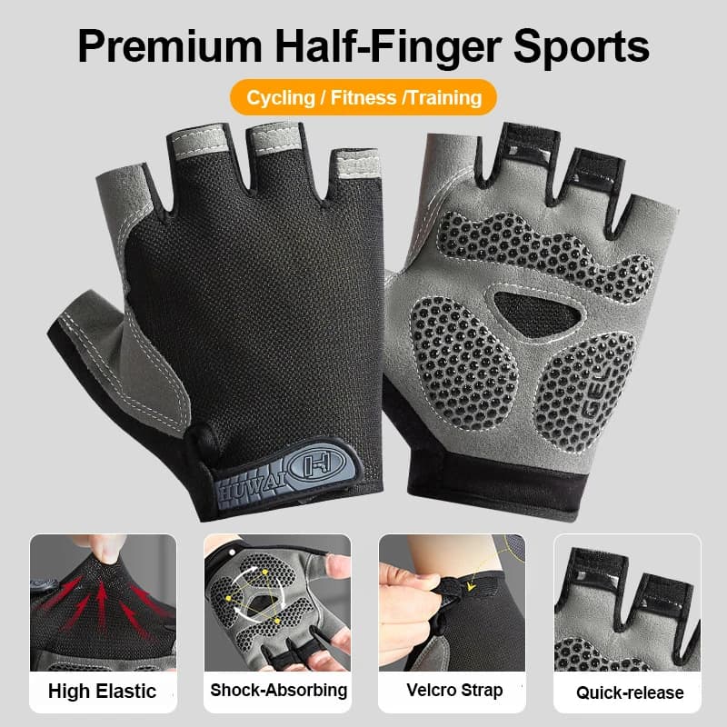 Sports Cycling Gloves for Men and Women, Skirts for Biker, Gym, Mountaineering, Fitness and Weight Training