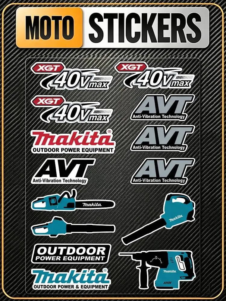 Adesivi Riflettenti Impermeabili di Sicurezza Universali per Auto, Bici, Casco, Tazza, Frigorifero, Compatibili con MAKITA