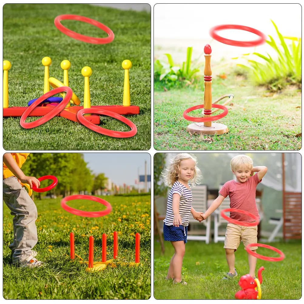 Set da 20 Pezzi per Gioco dell'Anello, Colori Vivaci, Pratica di Agilità, Giochi all'Aperto per Bambini, Intrattenimento Familiare, Gioco Interattivo