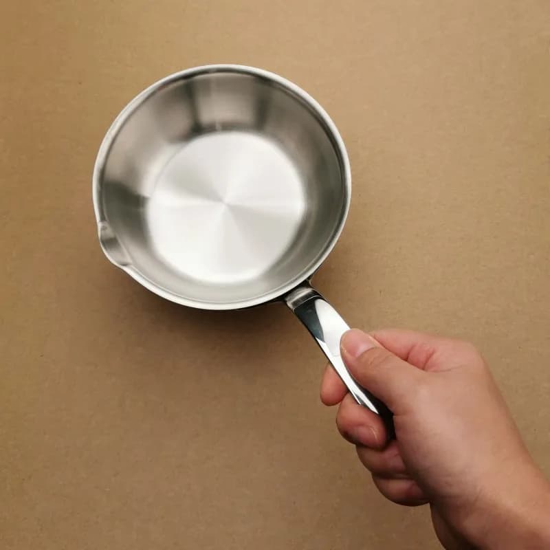 Padella Mini in Acciaio Inox 304, Piccola Padella Antiaderente per Piano Cottura a Induzione, 12CM