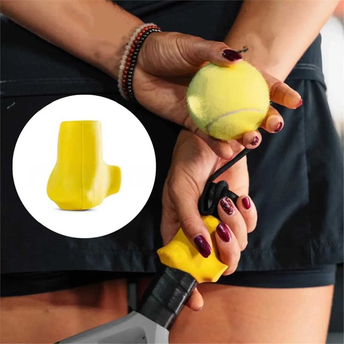 ABPF Tennis Racket Grips Corrector Hand Position Trainer for Padel Tennis and Pickleball Players B