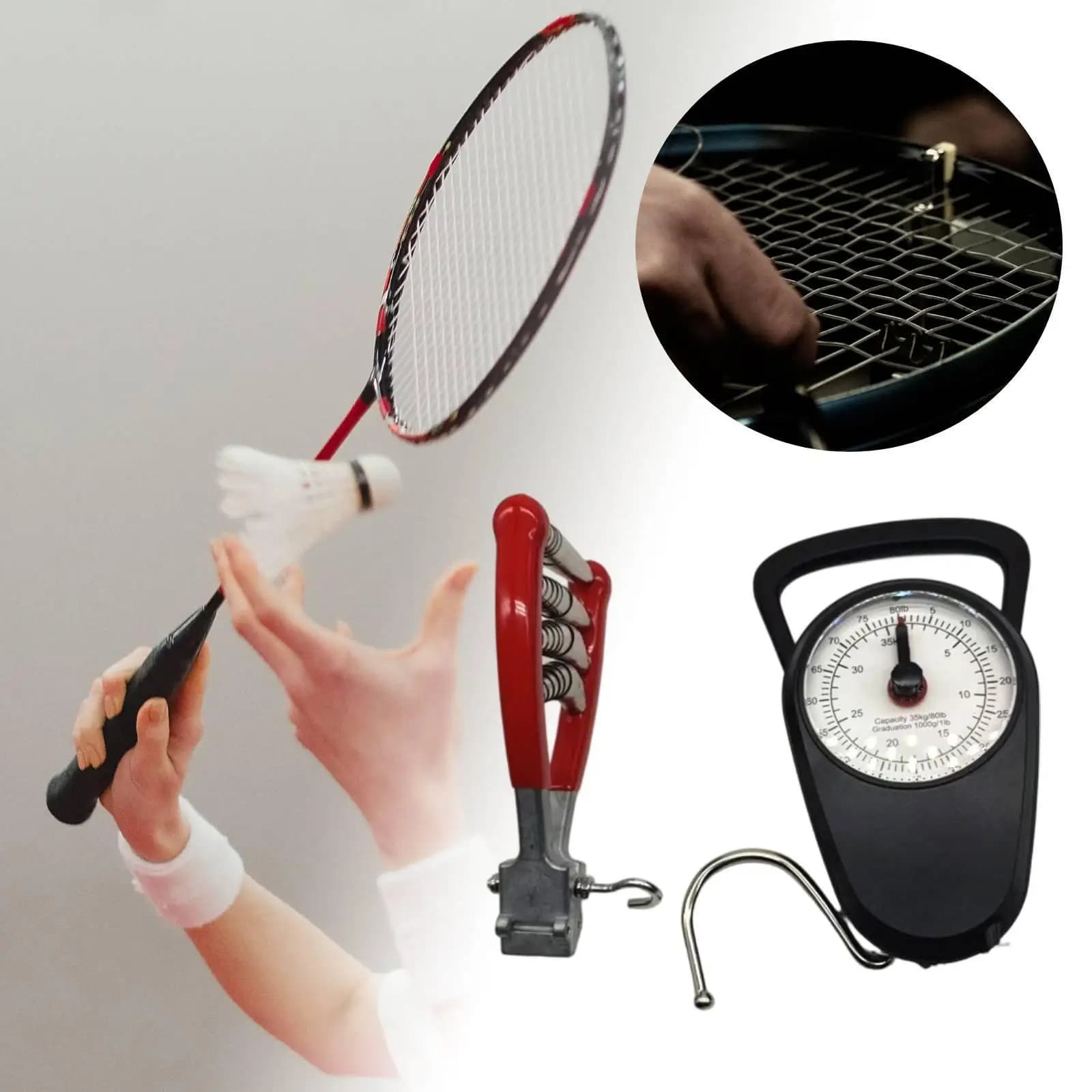 Badminton Tennis Racket Wide Head Starting Clamp Professional Stringing Tool for Racket Repair and Maintenance