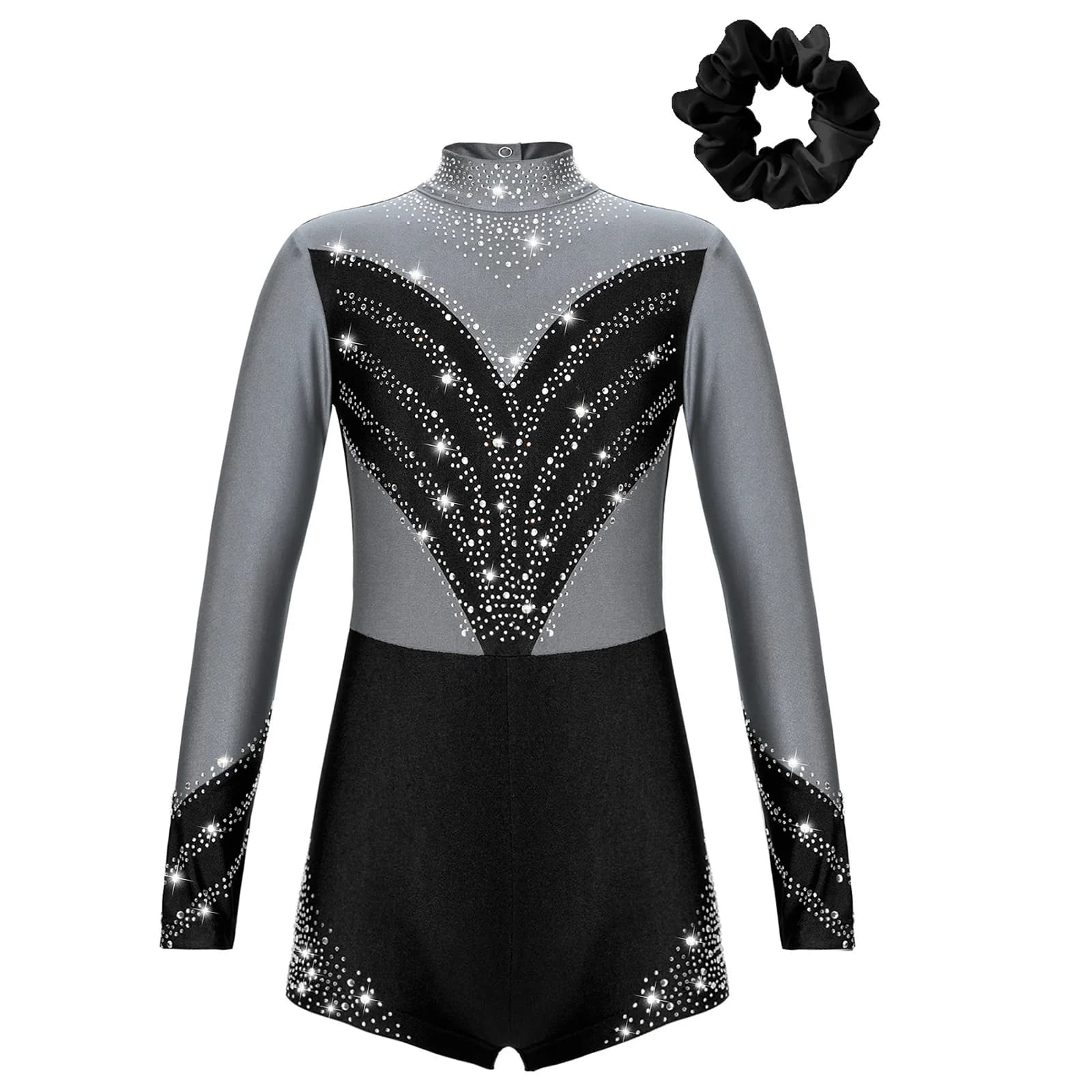 Bambini ragazze ginnastica body Sparkly Ballet Dance figura pattinaggio su ghiaccio tuta Performance sul palco Costume da ballo Unitard body