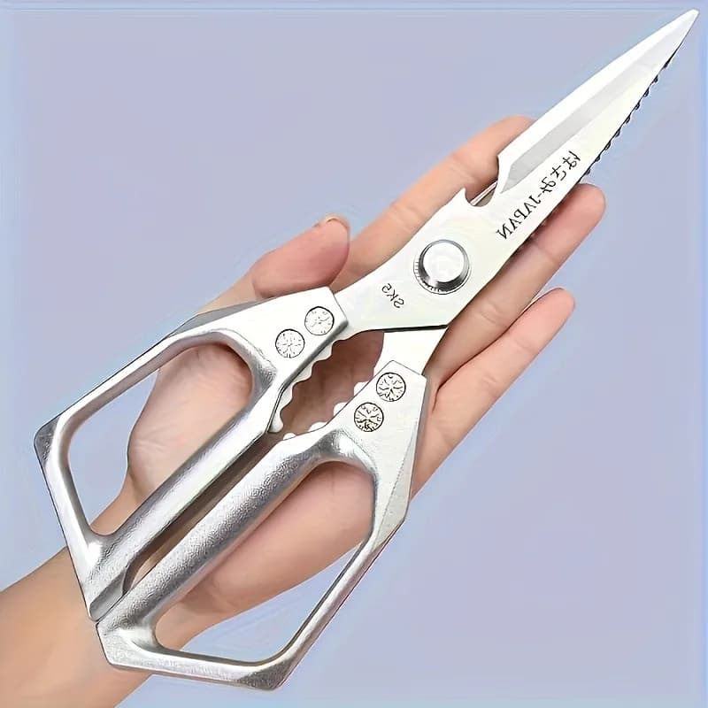 Multipurpose Kitchen & Outdoor Shears, Stainless Steel Rustproof Scissors for Meat, Veggies, Pruning