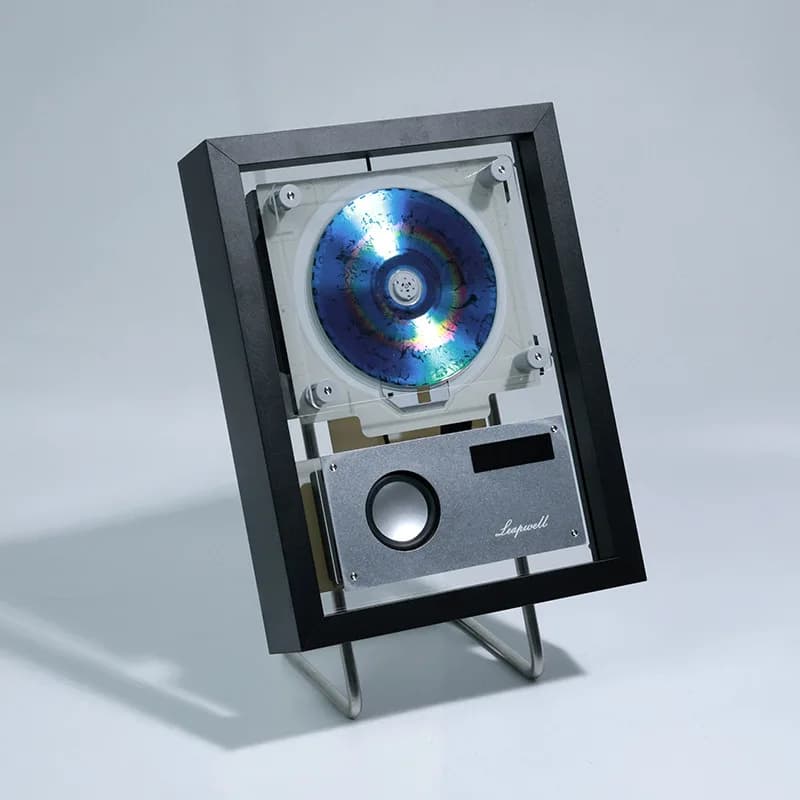 Retro Digital Photo Frame CD Player - HiFi Stereo Bluetooth Speaker with USB Support and Two-Way Wireless Music Playback