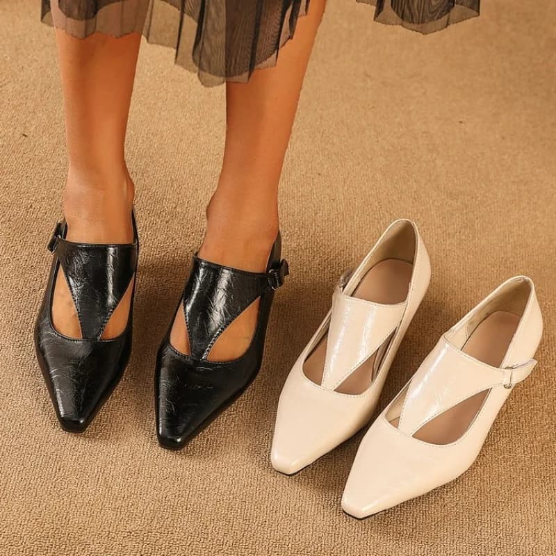 Women's autumn shoes2026New pointed-toe high-heeled shoes for womenTCasual soft leather British style women's loafers
