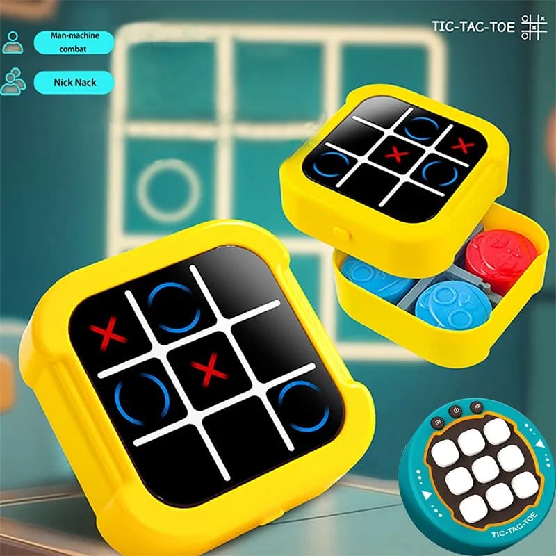 Scacchiera Elettronica Multifunzionale Tic Tac Toe, Gioco Educativo Strategico per Bambini, Gioco Interattivo Divertente per Genitori e Figli