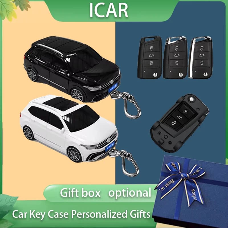 Car Model for Volkswagen Tiguan L Car Key Case for Skoda Octavia Seat Cover Plastic Protective Shell Creativity Gift Accessories