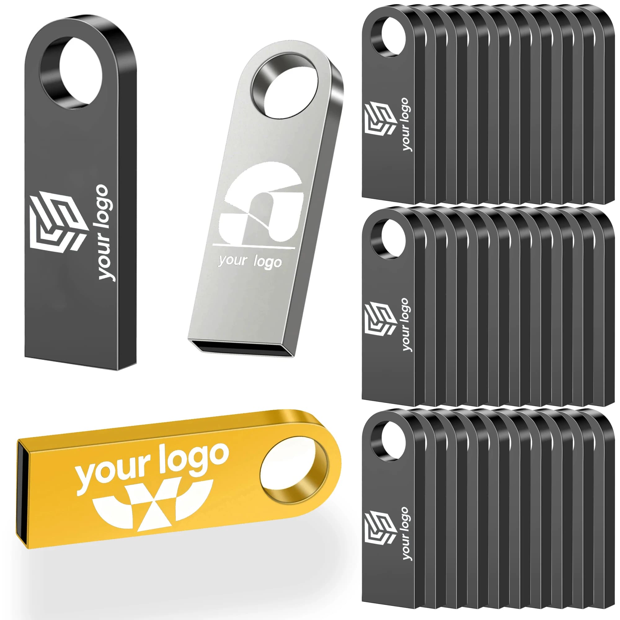 Chiavetta USB Personalizzabile con Incisione Laser del LOGO, 50 Pezzi, 2GB 4GB 8GB 16GB 32GB, Spedizione Gratuita