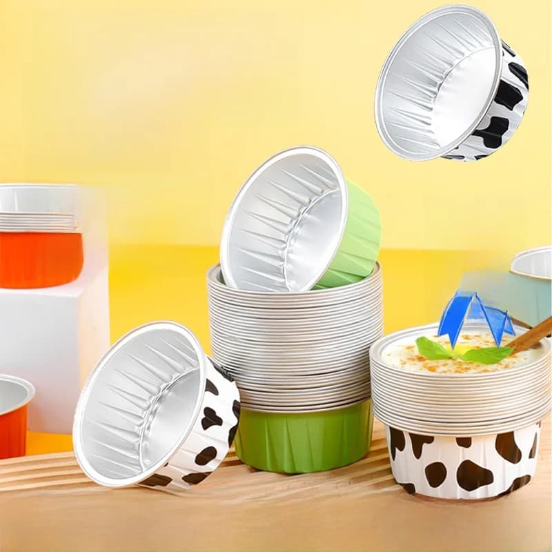 Aluminum Bowl for Barbecue, Oven, Air Fryer, Reusable, for Domestic Use, Aluminium Box for Cakes, for Camping at the Open