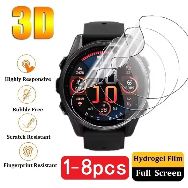 Pellicola salvaschermo per Garmin Fenix 8 7X 6X Pro 7S 7 6S 6 Pro 5X 5S 5 Plus E Fenix 8 51MM 47MM AMOLED Pellicola protettiva solare