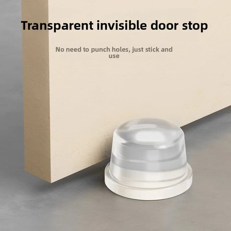 Fermaporta in Silicone Trasparente: Ammortizzatore Antiscivolo per Protezione di Pareti e Mobili