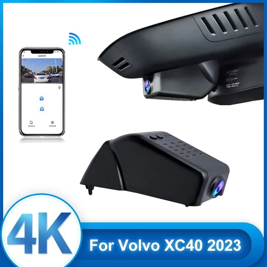4K 2160P Nuovo Plug and Play Installazione Auto DVR Wifi Dashcam Doppia Lente Della Macchina Fotografica Per Volvo XC40 Puro Elettrico 2021 XC40 carburante 2023