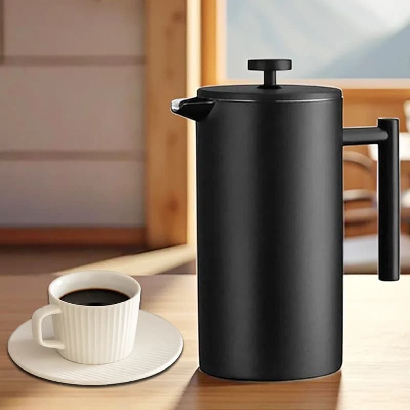 Stainless Steel Stantuff Coffee Maker 304, Durable, Double Sided Isolated, Keeps Hot Drinks, Easy to Use