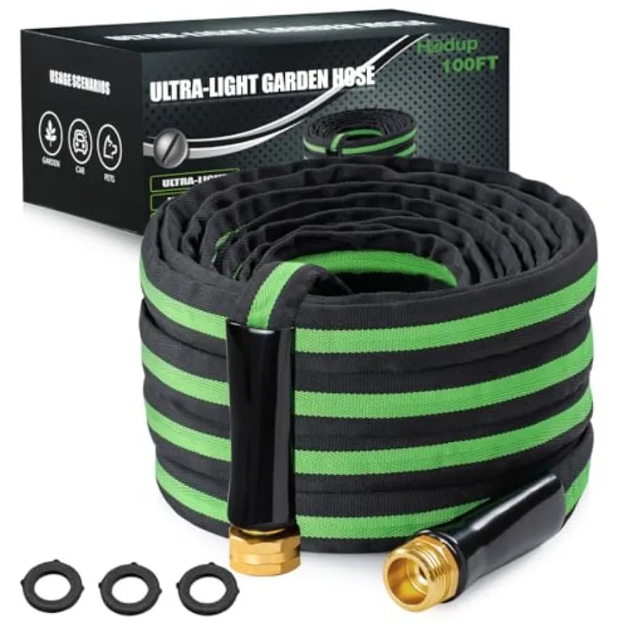 Tubo da Giardino Super Flessibile e Leggero - Anti-Piega, Non Espandibile, Facile da Riporre per Uso Esterno in Giardino e Prato