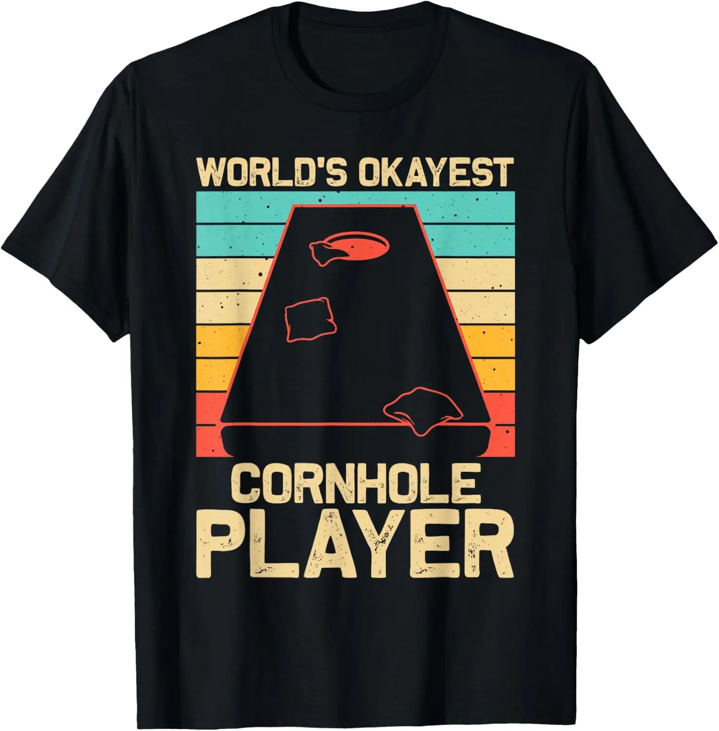 Funny Cornhole Gift For Men Women Bean Bag Toss Game Players T-Shirt