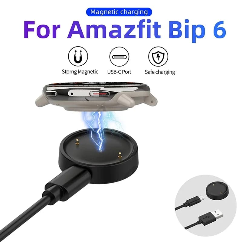Charging Cradle Dock Magnetic Charge Cord Replacement Charger For Amazfit Active 2 Smart Watch For Amazfit Bip 6 Charging Cradle