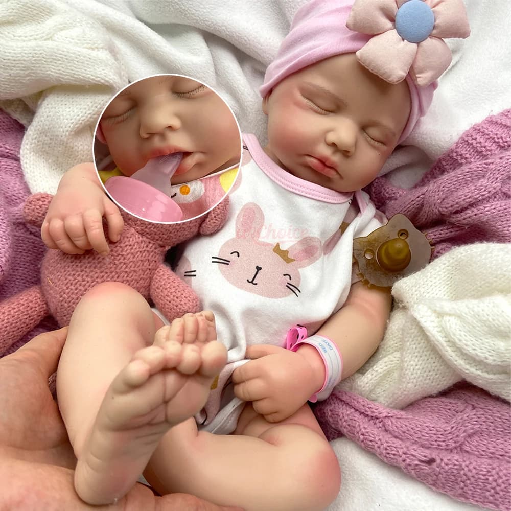Doll Reborn in Silicone Solid 20 Inches, Realistic, with Bocca Apribile, Newborn Weight, Royal Sensation, for Collectors